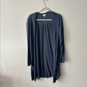 J. Jill Navy Open Front Cardigan